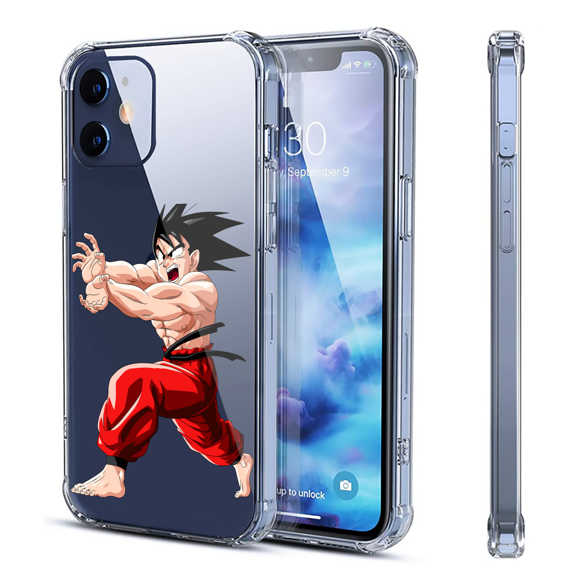 （画像用） ドラゴンボール 孫悟空（そん ごくう）Son Goku カカロット DRAGON BALL Kakarotto 【iPhone 12シリーズ対応】透明スマホケース（クリアソフトケース）